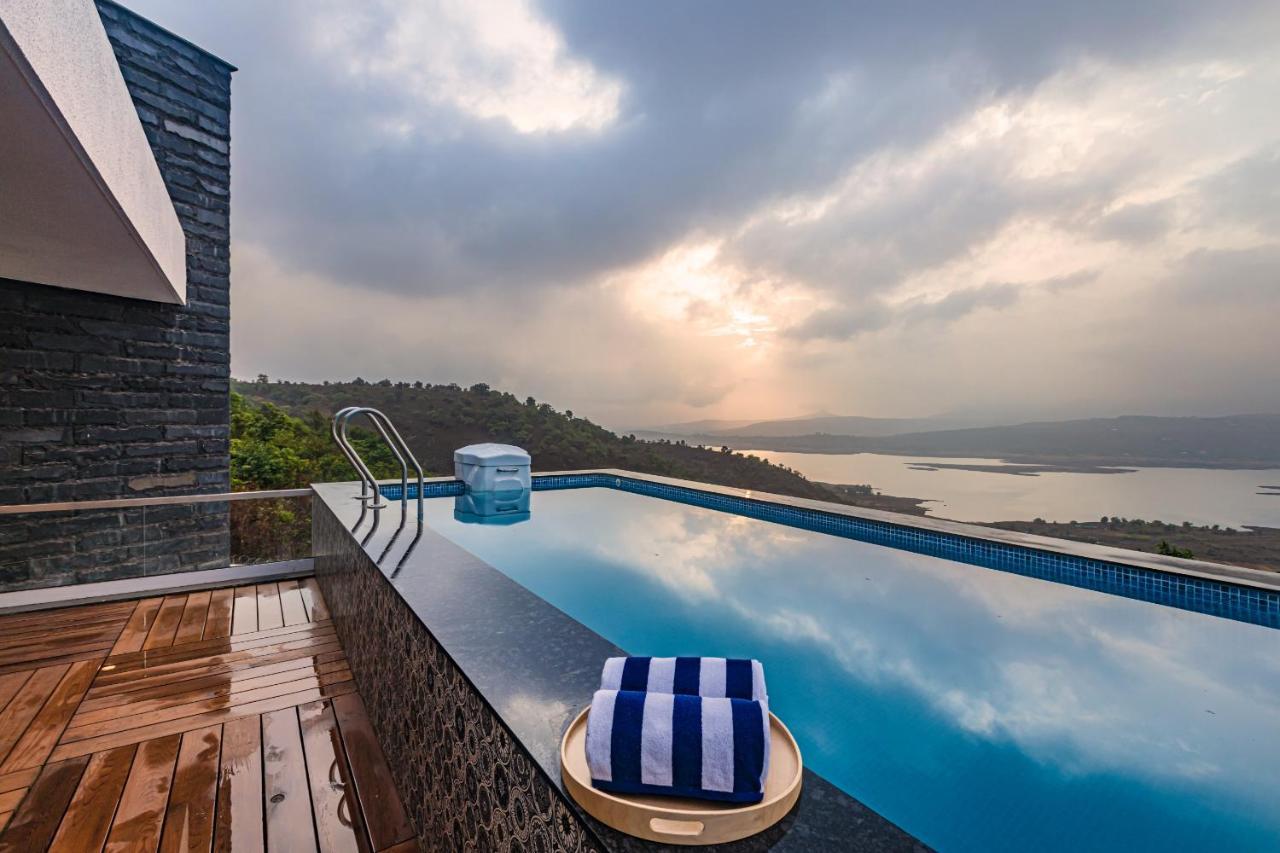 Saffronstays Kaia Waters By Kosha Villas, Pawna - Greek Style Villa With Panoramic View Of Pawna Lake Kolvan Bagian luar foto