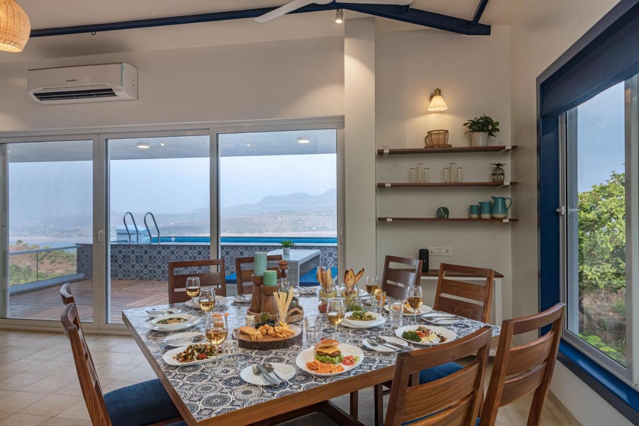 Saffronstays Kaia Waters By Kosha Villas, Pawna - Greek Style Villa With Panoramic View Of Pawna Lake Kolvan Bagian luar foto