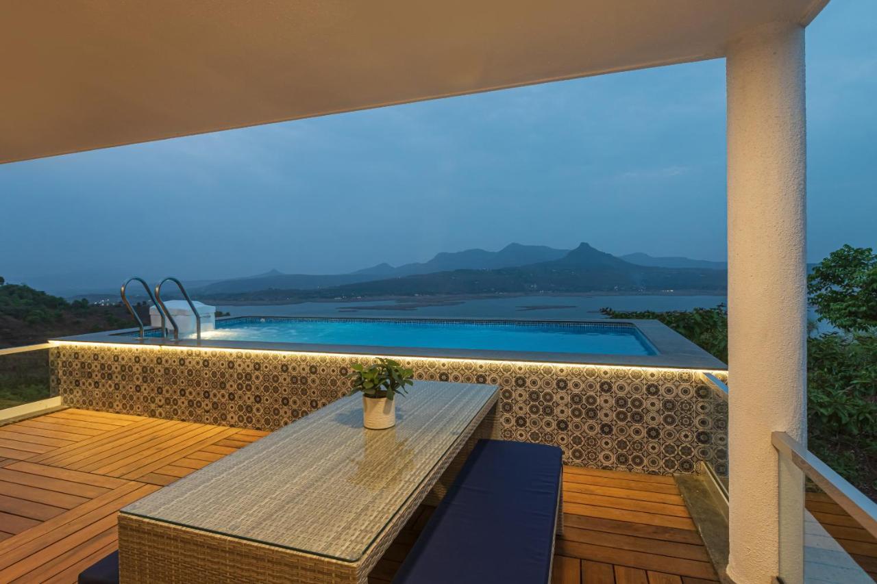 Saffronstays Kaia Waters By Kosha Villas, Pawna - Greek Style Villa With Panoramic View Of Pawna Lake Kolvan Bagian luar foto