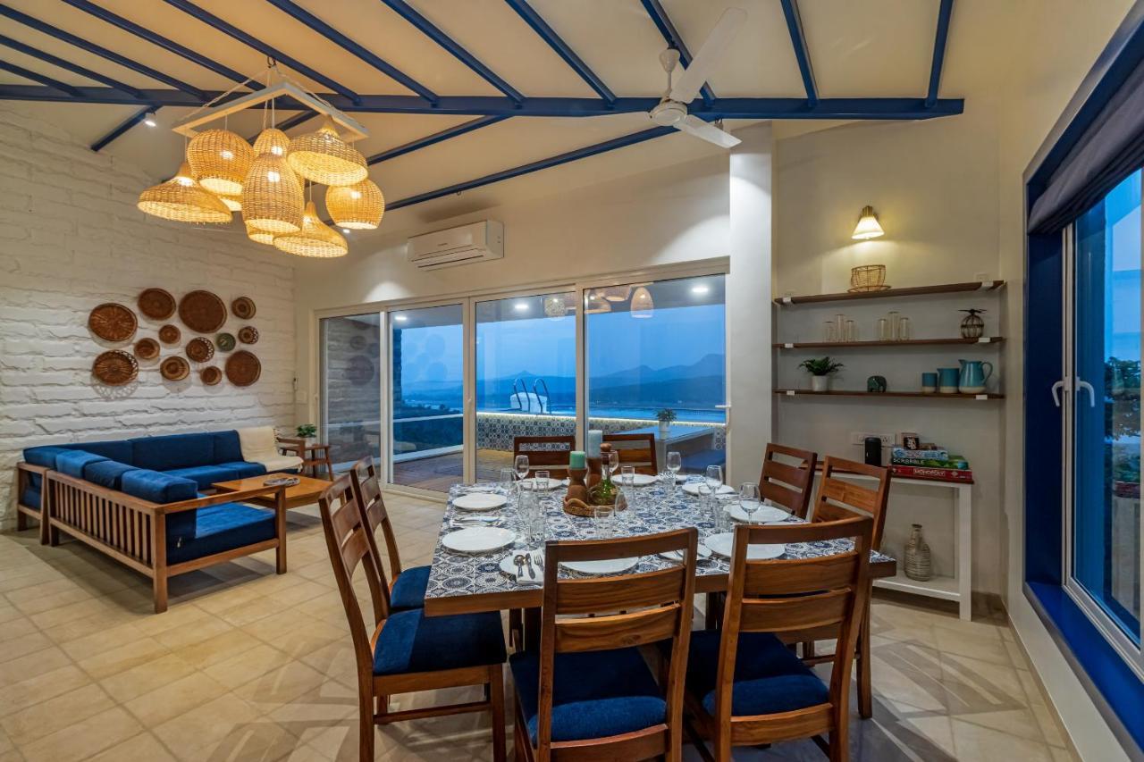 Saffronstays Kaia Waters By Kosha Villas, Pawna - Greek Style Villa With Panoramic View Of Pawna Lake Kolvan Bagian luar foto