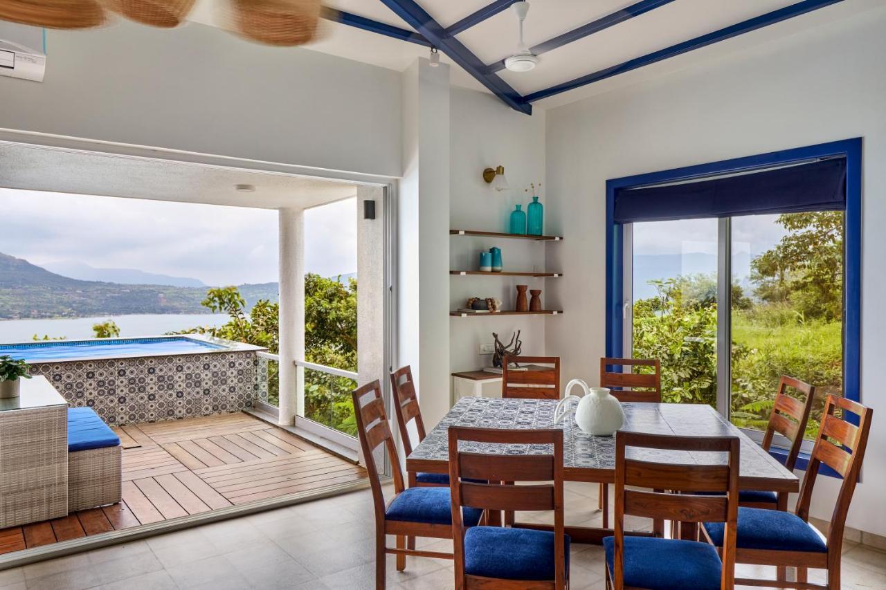 Saffronstays Kaia Waters By Kosha Villas, Pawna - Greek Style Villa With Panoramic View Of Pawna Lake Kolvan Bagian luar foto