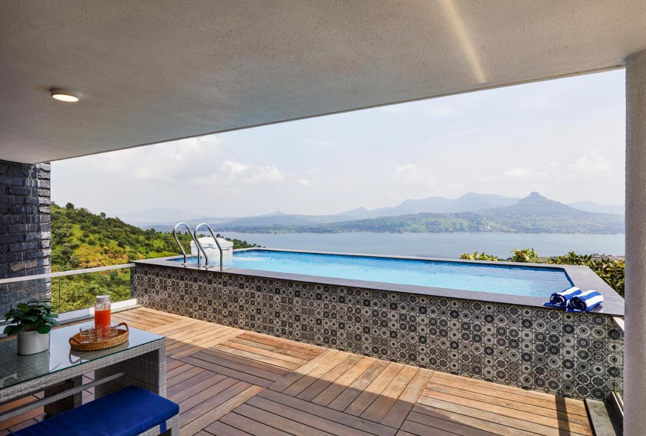 Saffronstays Kaia Waters By Kosha Villas, Pawna - Greek Style Villa With Panoramic View Of Pawna Lake Kolvan Bagian luar foto